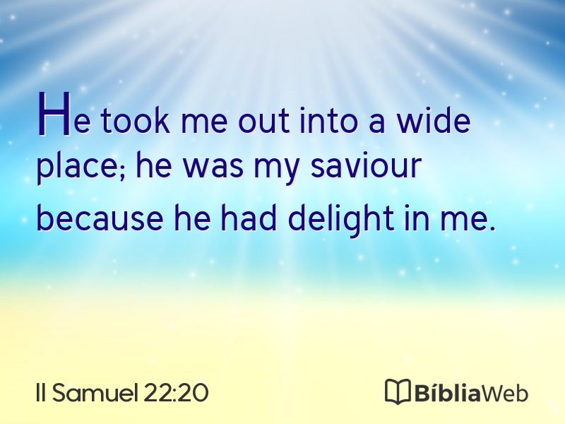 II Samuel 22:20 em imagem para compartilhar