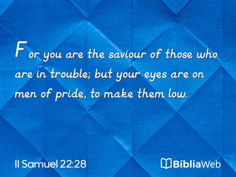 II Samuel 22:28 em imagem para compartilhar