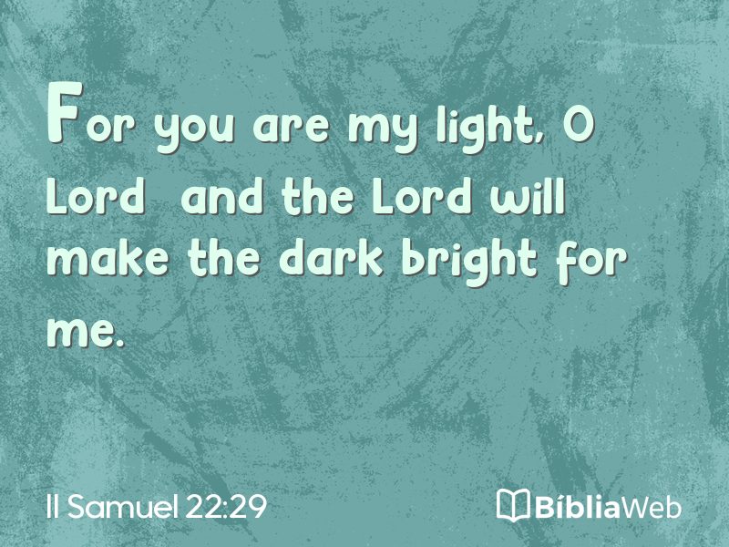 II Samuel 22:29 em imagem para compartilhar
