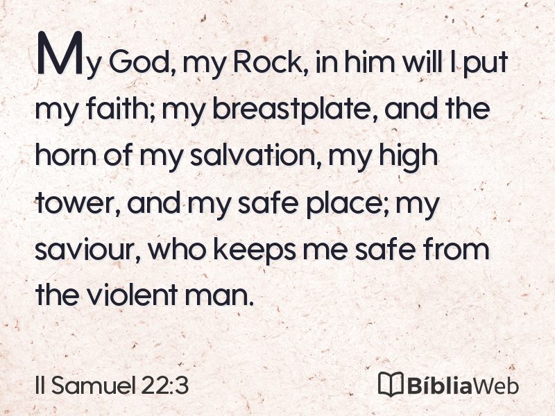 II Samuel 22:3 em imagem para compartilhar