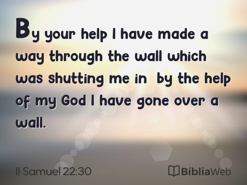 II Samuel 22:30 em imagem para compartilhar