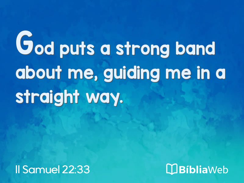 II Samuel 22:33 em imagem para compartilhar