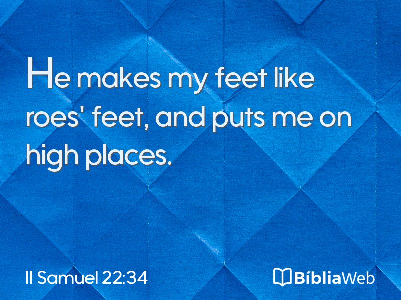 II Samuel 22:34 em imagem para compartilhar