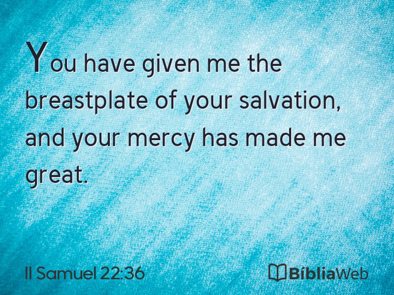 II Samuel 22:36 em imagem para compartilhar