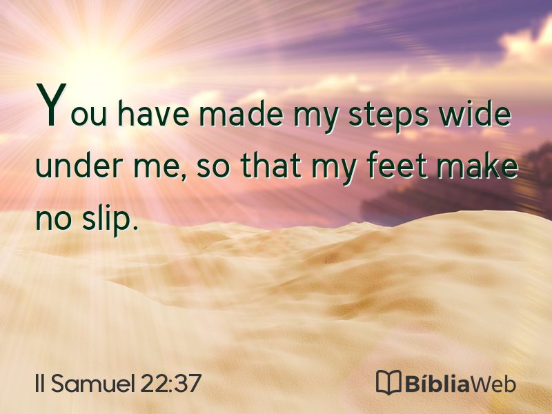 II Samuel 22:37 em imagem para compartilhar