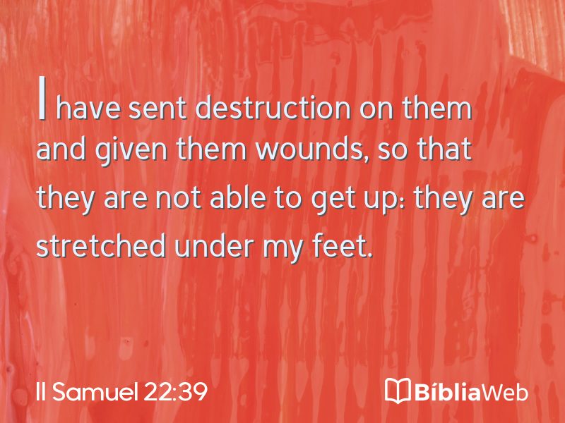 II Samuel 22:39 em imagem para compartilhar