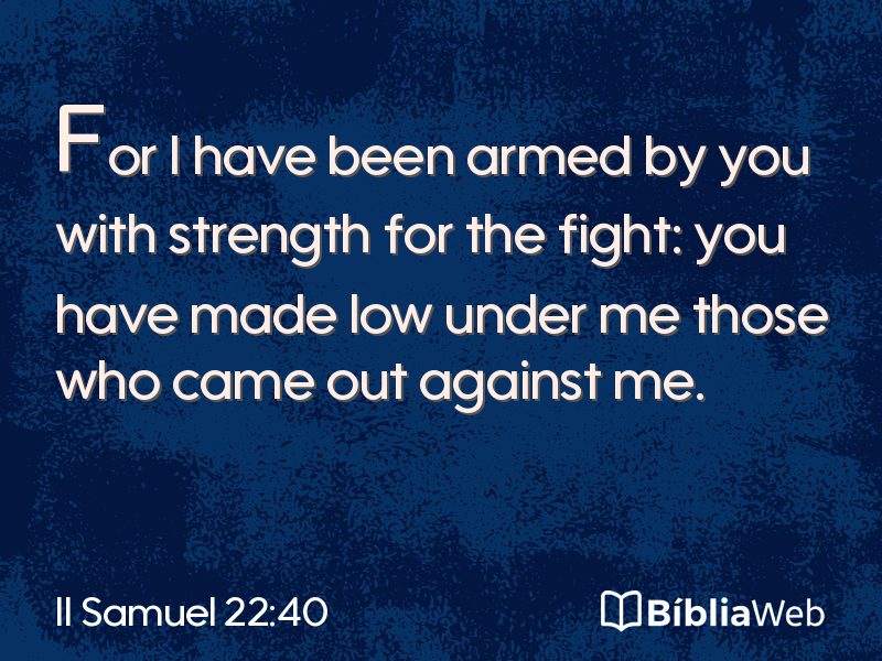 II Samuel 22:40 em imagem para compartilhar