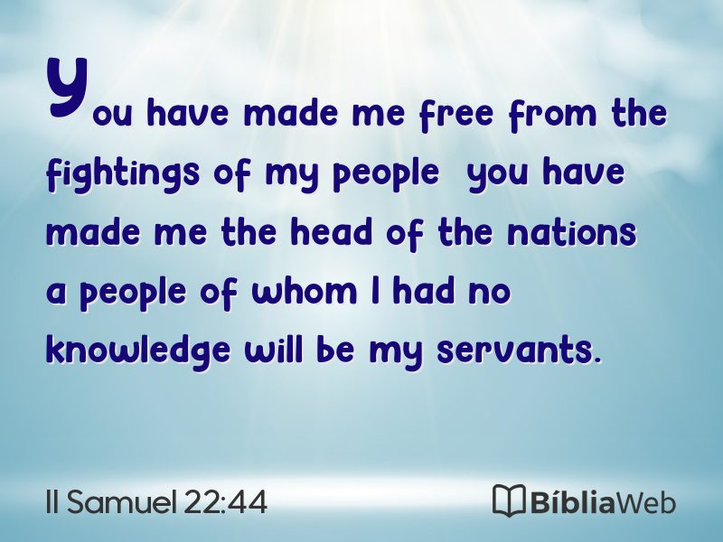 II Samuel 22:44 em imagem para compartilhar
