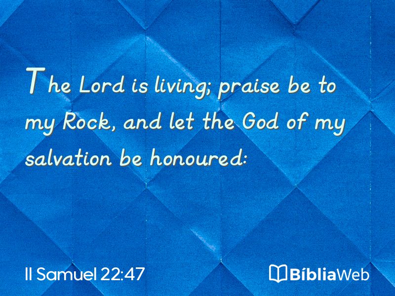 II Samuel 22:47 em imagem para compartilhar