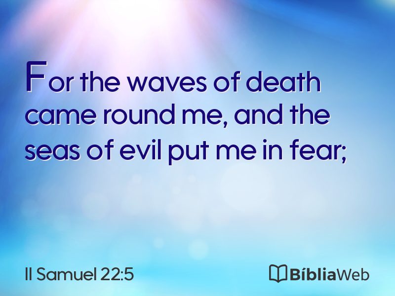 II Samuel 22:5 em imagem para compartilhar