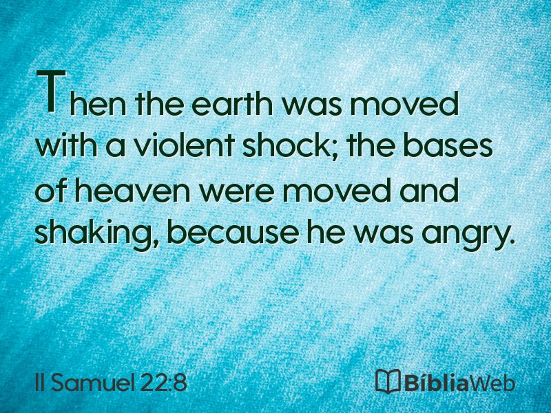 II Samuel 22:8 em imagem para compartilhar