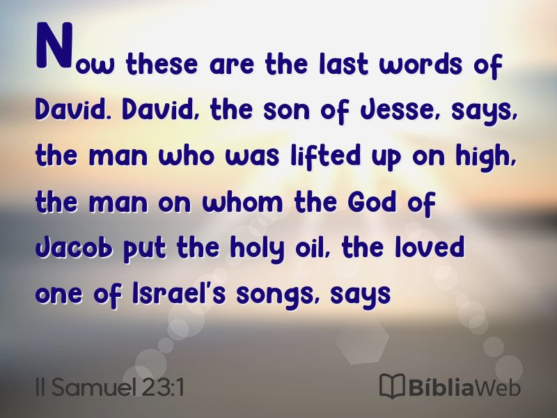 II Samuel 23:1 em imagem para compartilhar