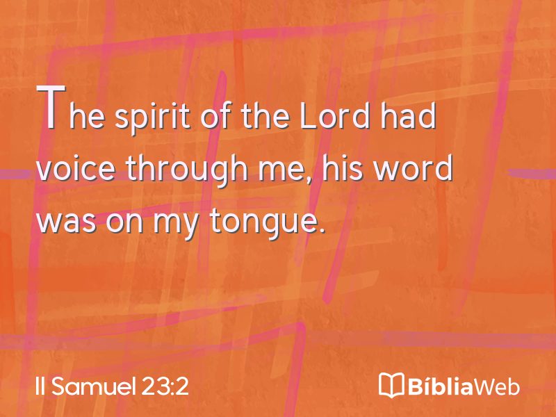 II Samuel 23:2 em imagem para compartilhar