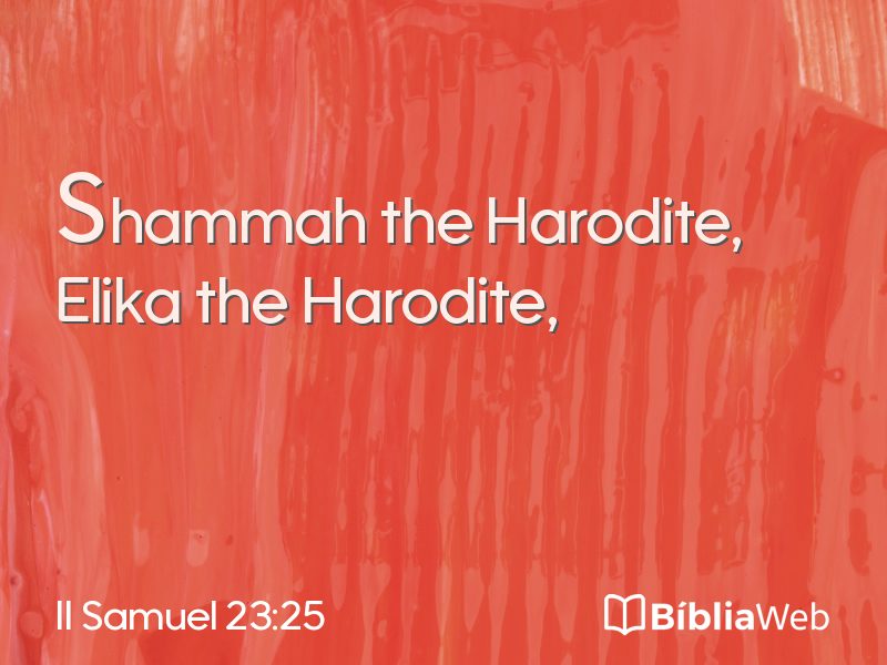 II Samuel 23:25 em imagem para compartilhar