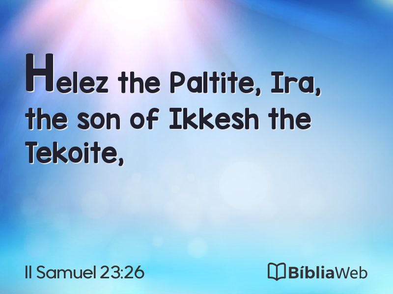 II Samuel 23:26 em imagem para compartilhar