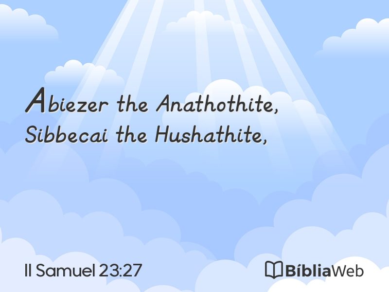 II Samuel 23:27 em imagem para compartilhar