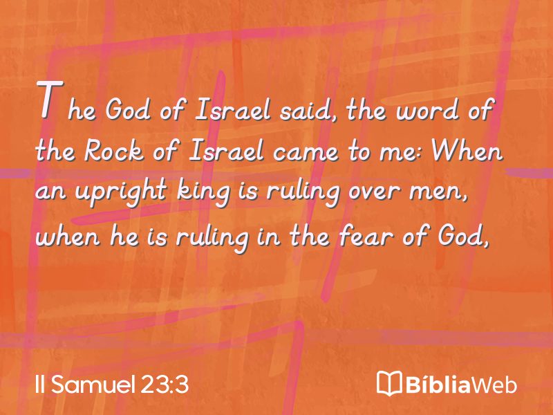 II Samuel 23:3 em imagem para compartilhar
