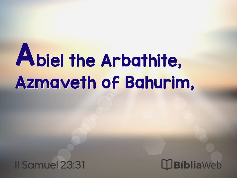 II Samuel 23:31 em imagem para compartilhar