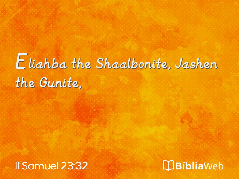 II Samuel 23:32 em imagem para compartilhar