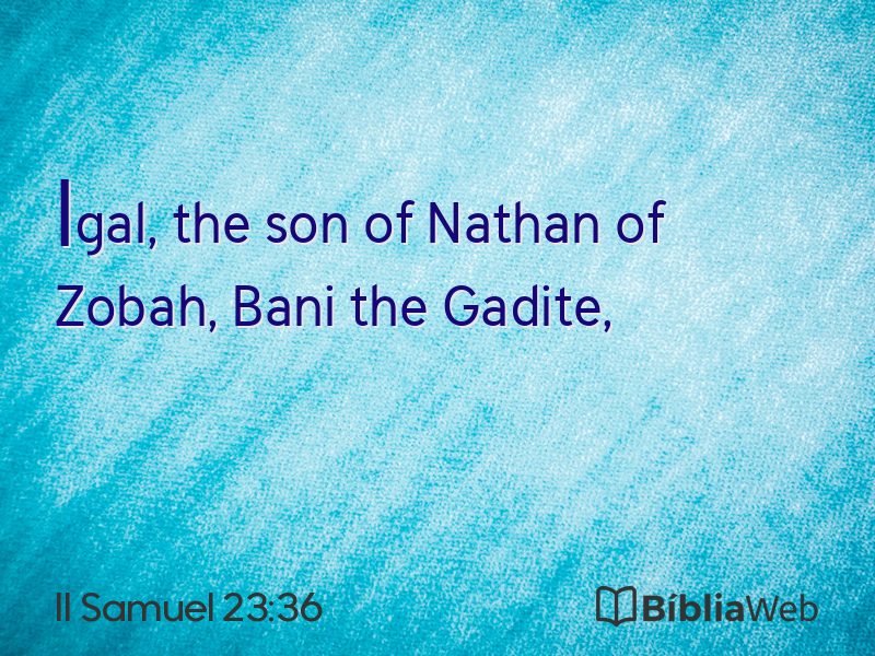 II Samuel 23:36 em imagem para compartilhar