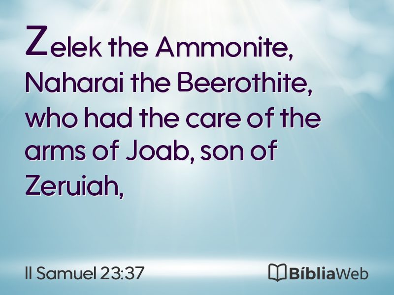II Samuel 23:37 em imagem para compartilhar