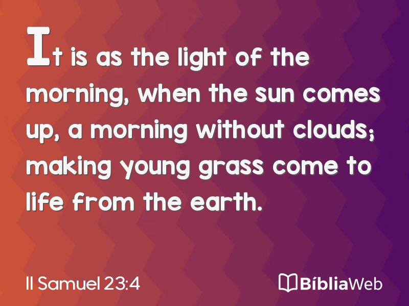 II Samuel 23:4 em imagem para compartilhar