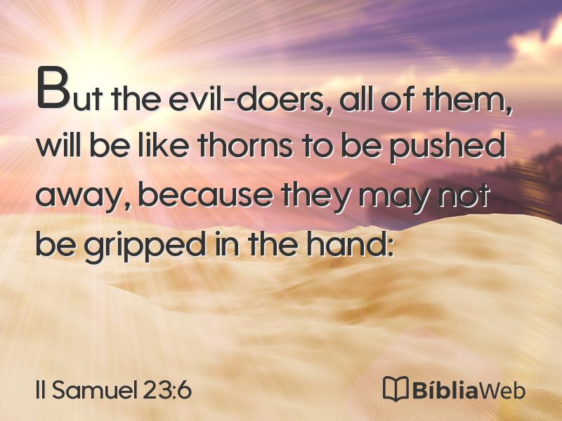 II Samuel 23:6 em imagem para compartilhar