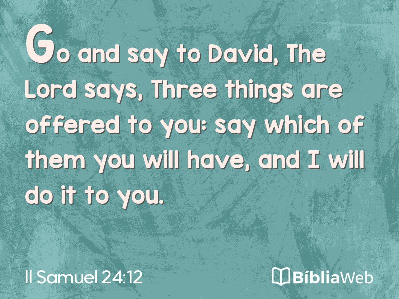 II Samuel 24:12 em imagem para compartilhar