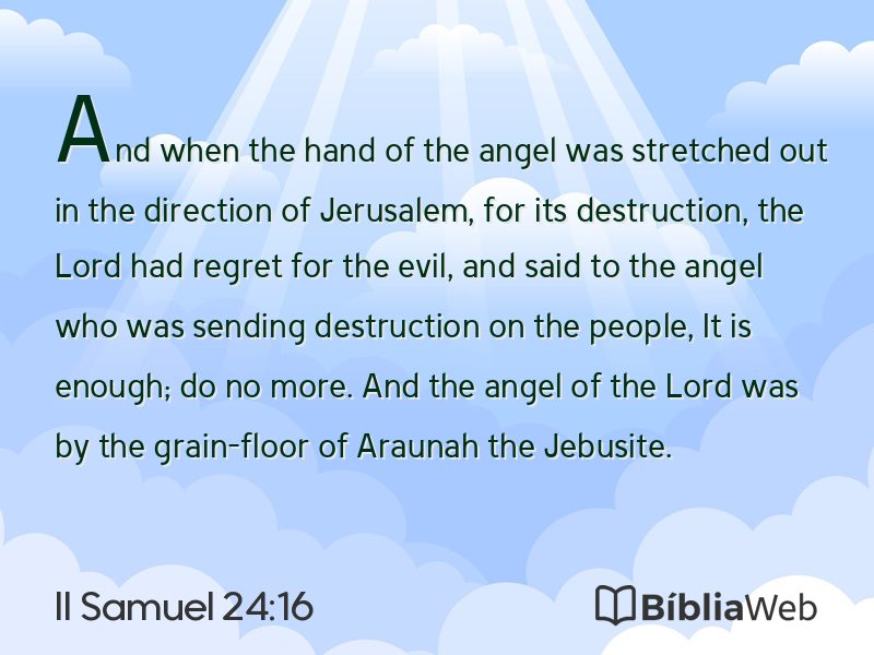 II Samuel 24:16 em imagem para compartilhar