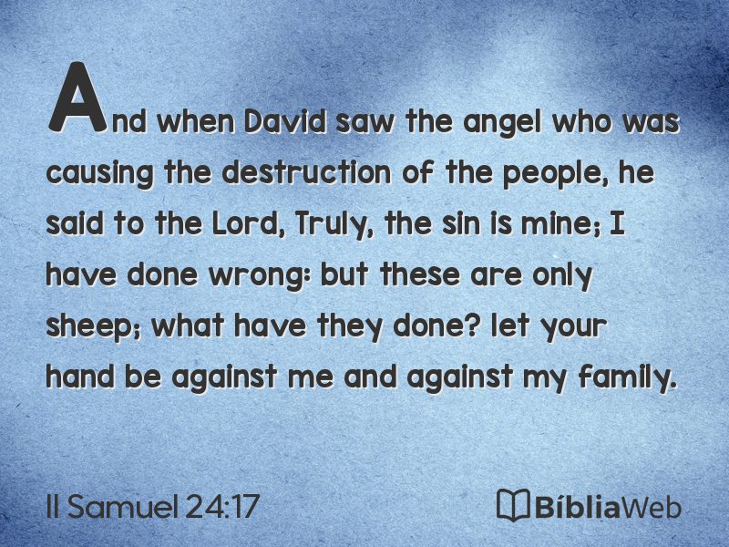 II Samuel 24:17 em imagem para compartilhar