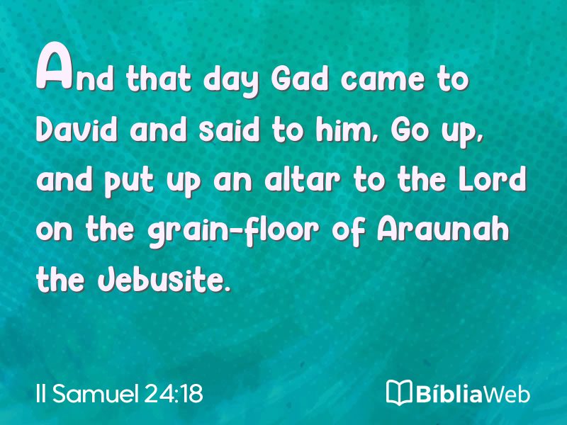 II Samuel 24:18 em imagem para compartilhar