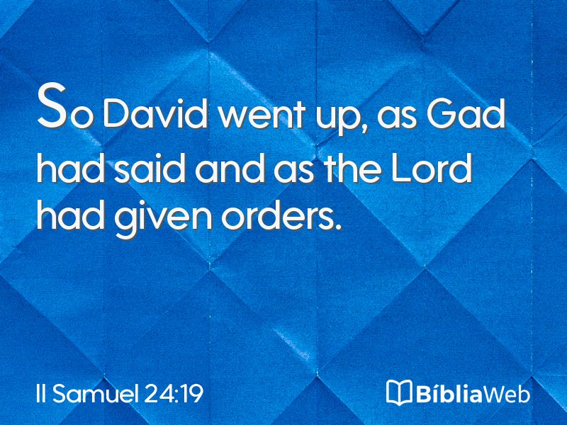 II Samuel 24:19 em imagem para compartilhar