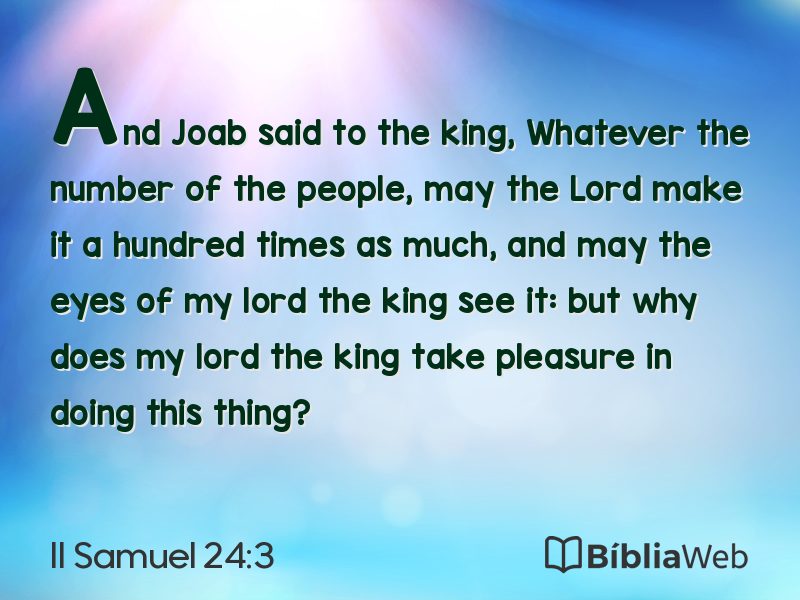II Samuel 24:3 em imagem para compartilhar