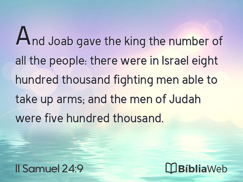 II Samuel 24:9 em imagem para compartilhar