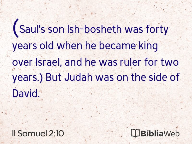 II Samuel 2:10 em imagem para compartilhar