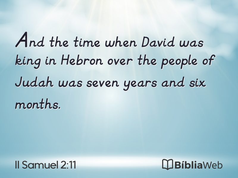 II Samuel 2:11 em imagem para compartilhar