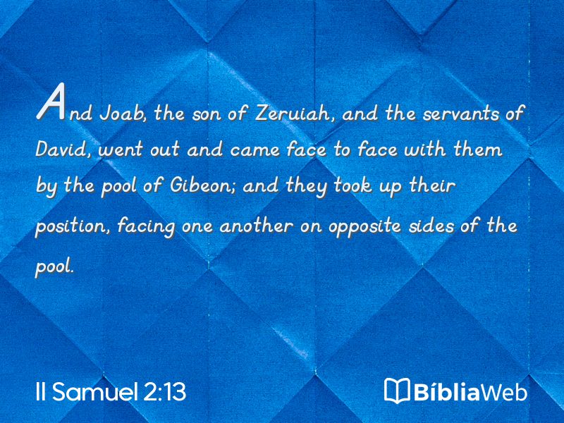 II Samuel 2:13 em imagem para compartilhar