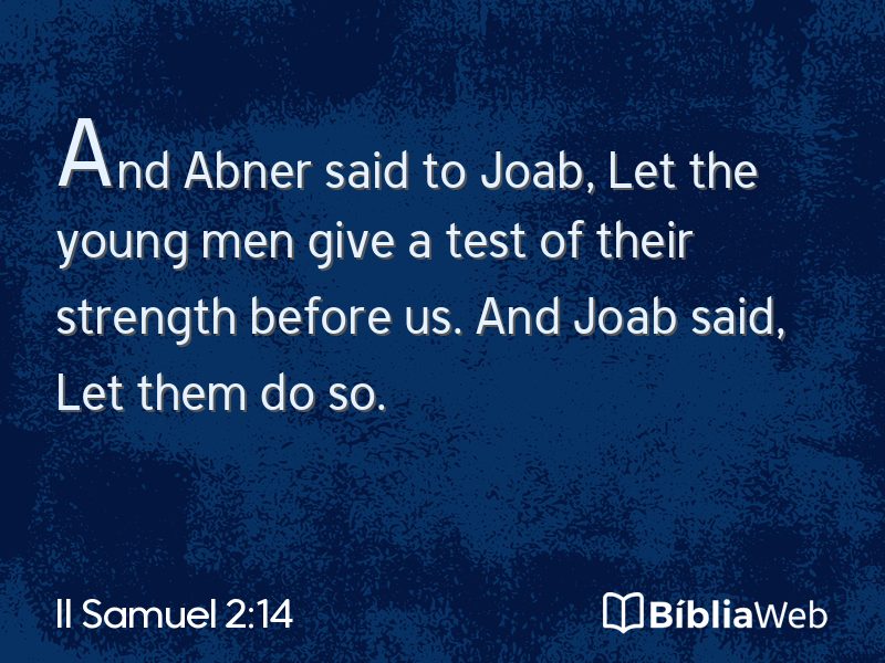 II Samuel 2:14 em imagem para compartilhar