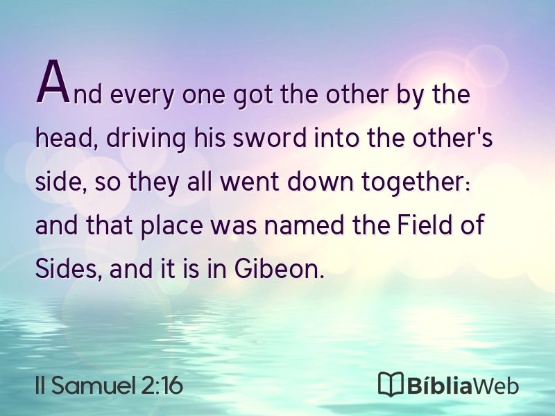 II Samuel 2:16 em imagem para compartilhar