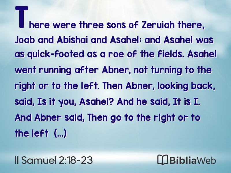 II Samuel 2:18-23 em imagem para compartilhar
