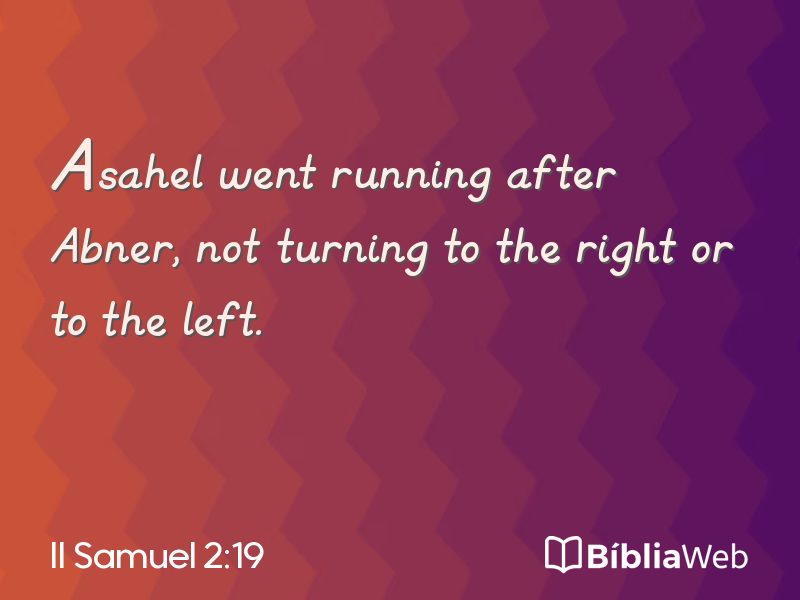 II Samuel 2:19 em imagem para compartilhar