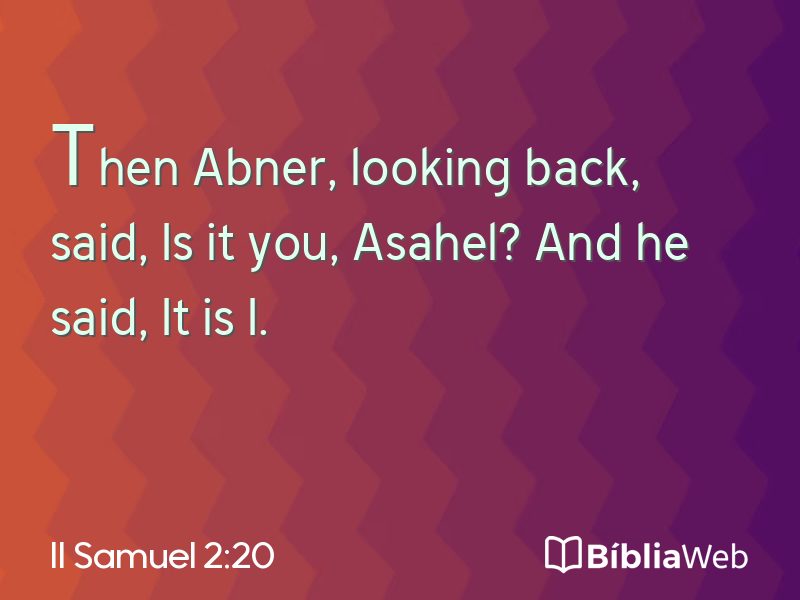 II Samuel 2:20 em imagem para compartilhar