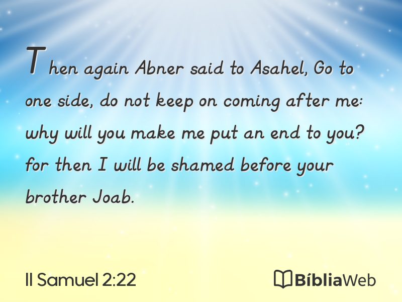 II Samuel 2:22 em imagem para compartilhar