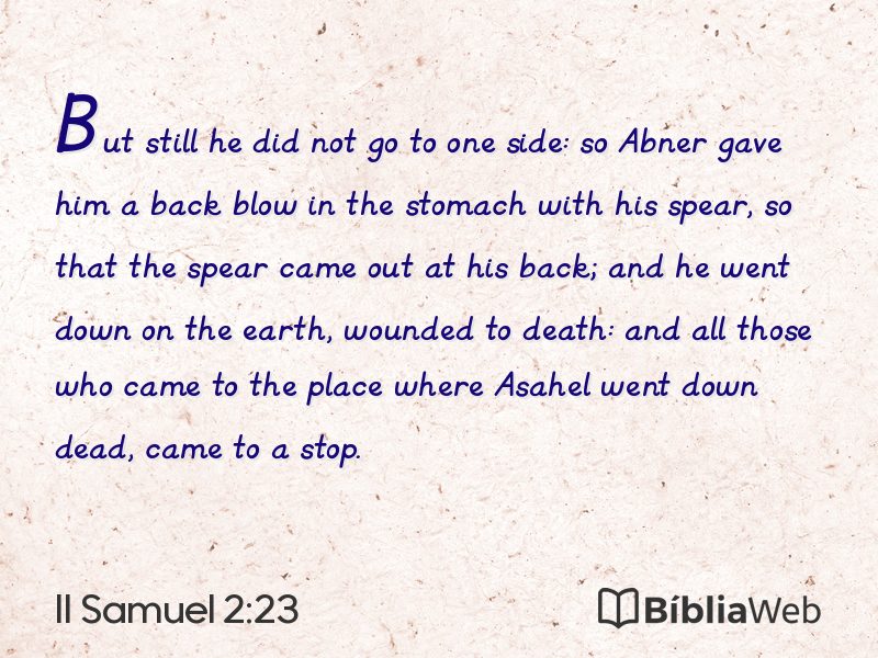 II Samuel 2:23 em imagem para compartilhar