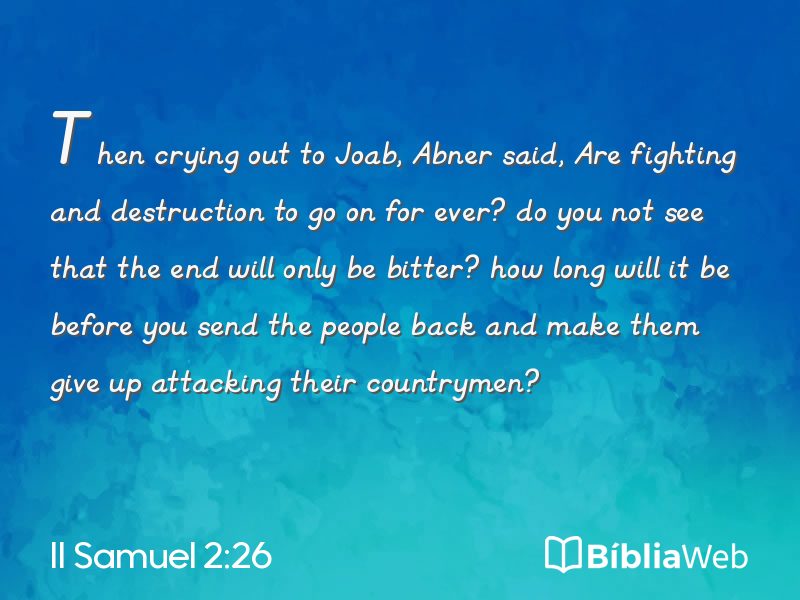 II Samuel 2:26 em imagem para compartilhar