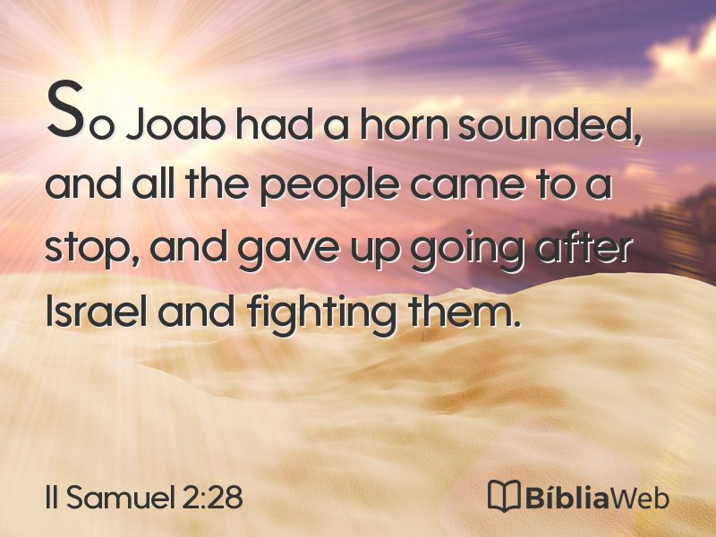 II Samuel 2:28 em imagem para compartilhar