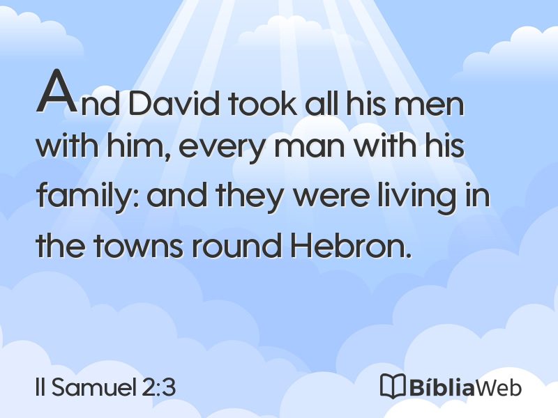 II Samuel 2:3 em imagem para compartilhar