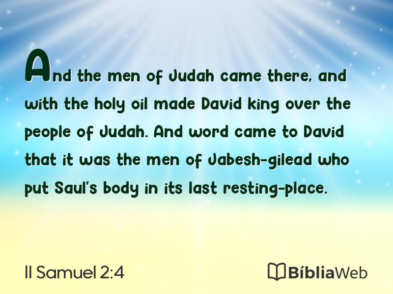 II Samuel 2:4 em imagem para compartilhar