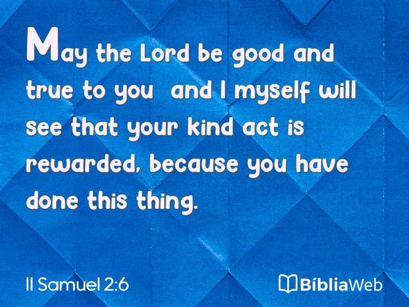 II Samuel 2:6 em imagem para compartilhar