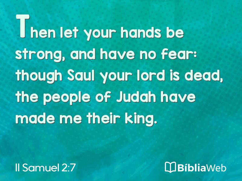 II Samuel 2:7 em imagem para compartilhar